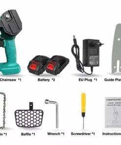 JMAX 18V Scie à Chaine Tronconneuse à Batterie 4 Pouces Guide Portable électrique Sans Fil Avec 2x Batterie 2500mah -Tronçonneuse et accessoire Soldes 2022 53776186 5
