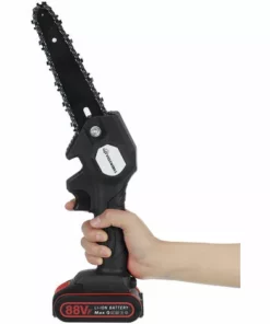 JMAX Tronçonneuse à Batterie 6'' 88VF 2 Batterie Portable Scie Électrique Jardin Logging Chaîne - Noir -Tronçonneuse et accessoire Soldes 2022 53818322 4