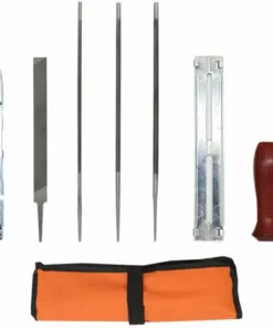 SUPERSELLER Kit De 8 Limes Pour Aiguiseur De Tronçonneuse Outil à Main Pour Affûter Une Scie à Chaîne électrique Comprend Une Lime Ronde De 5/32 3/16 7/32 Pouces, Une Lime Plate, Un Manche En Bois, Un Guide De Classement, Une Jauge De Profondeur, Une Pochette - 8 PIÈ -Tronçonneuse et accessoire Soldes 2022 53820824 3