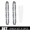 DONTODENT Chaînes Et Guides Tranchants De Avec Pour Scie à Chaîne Accessoires De Tronçonneuse De Haute Qualité Et Durables -Chaîne De 4 Pouces * 2 + Plaque De Guidage * 1