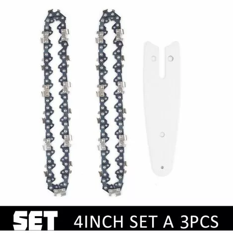 DONTODENT Chaînes Et Guides Tranchants De Avec Pour Scie à Chaîne Accessoires De Tronçonneuse De Haute Qualité Et Durables -Chaîne De 4 Pouces * 2 + Plaque De Guidage * 1 3 DONTODENT Chaînes Et Guides Tranchants De Avec Pour Scie à Chaîne Accessoires De Tronçonneuse De Haute Qualité Et Durables -Chaîne De 4 Pouces * 2 + Plaque De Guidage * 1