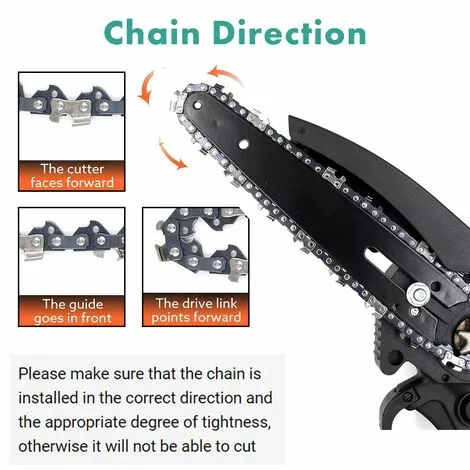 DONTODENT Chaînes Et Guides Tranchants De Avec Pour Scie à Chaîne Accessoires De Tronçonneuse De Haute Qualité Et Durables -Chaîne De 4 Pouces * 2 + Plaque De Guidage * 1 4 DONTODENT Chaînes Et Guides Tranchants De Avec Pour Scie à Chaîne Accessoires De Tronçonneuse De Haute Qualité Et Durables -Chaîne De 4 Pouces * 2 + Plaque De Guidage * 1 – Image 2