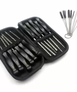 SUPERSELLER Lot De 12 Outils De Réglage De Carburateur Avec Outil De Nettoyage Pour Remplacement De Petit Moteur à 2 Cycles Pour Tronçonneuse Poulan Husqvarna STHIL ECHO Weedeater - Noir Argent