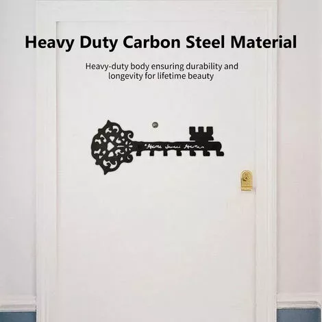 LIFCAUSAL Cintre En Métal Avec 7 Crochets Crochet Mural En Forme De Clé Crochet De Stockage De Perçage Sans Clous Crochets De Serviette De Cuisine Antirouille Porte D'entrée Décoration De La Maison 6 LIFCAUSAL Cintre En Métal Avec 7 Crochets Crochet Mural En Forme De Clé Crochet De Stockage De Perçage Sans Clous Crochets De Serviette De Cuisine Antirouille Porte D'entrée Décoration De La Maison – Image 4