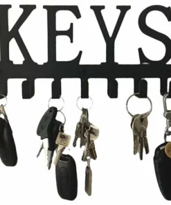 LIFCAUSAL Support à Crochets Avec 7 Crochets En Forme De Clés Support à Crochets Mural Crochet De Stockage De Forage Sans Clous Crochet De Serviette De Cuisine Antirouille Cintre