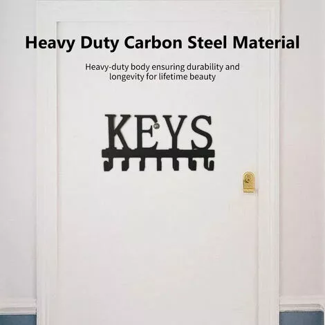 LIFCAUSAL Support à Crochets Avec 7 Crochets En Forme De Clés Support à Crochets Mural Crochet De Stockage De Forage Sans Clous Crochet De Serviette De Cuisine Antirouille Cintre 6 LIFCAUSAL Support à Crochets Avec 7 Crochets En Forme De Clés Support à Crochets Mural Crochet De Stockage De Forage Sans Clous Crochet De Serviette De Cuisine Antirouille Cintre – Image 4