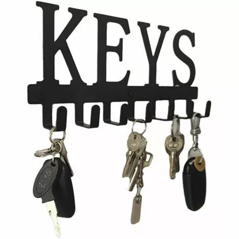 LIFCAUSAL Support à Crochets Avec 7 Crochets En Forme De Clés Support à Crochets Mural Crochet De Stockage De Forage Sans Clous Crochet De Serviette De Cuisine Antirouille Cintre 7 LIFCAUSAL Support à Crochets Avec 7 Crochets En Forme De Clés Support à Crochets Mural Crochet De Stockage De Forage Sans Clous Crochet De Serviette De Cuisine Antirouille Cintre – Image 5