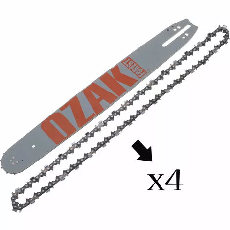 JARDIAFFAIRES Combo Guide 45cm + 4 Chaines Pro 3/8 1,5mm = 188SLHD009 + 21-68E 4 JARDIAFFAIRES Combo Guide 45cm + 4 Chaines Pro 3/8 1,5mm = 188SLHD009 + 21-68E – Image 2