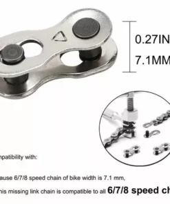 LANGRAY Maillon De Chaîne De Vélo 8 Vitesses Maillon De Chaîne De Vélo Maillon Manquant Maillon De Chaîne De Vélo 5 Paires Réutilisable En Acier Argenté Connecteur De Chaîne De Vélo Accessoire De Vélo Pour Chaîne 6, 7, 8 Vitesses, Argent -Tronçonneuse et accessoire Soldes 2022 55272770 3