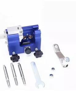 SUPERMARKET Gabarit D'affûtage De Chaîne De Tronçonneuse, Chainsaw Chain Sharpening à Manivelle Portable, Affûteur De Chaîne De Scie Pour Tous Les Types De Tronçonneuses électriques,Superma,bleu