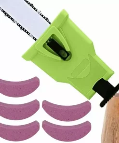 SUPERMARKET Affûteur De Tronçonneuse Avec 5 Pierres D'affûtage Affûteuse De Chaîne De Tronçonneuse Pour Guides De 14 à 20 Pouces Et Barre De Scie à Chaîne à 2 Trous,Superma,vert