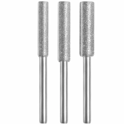 SUPERMARKET Lot De 3 Aiguiseurs De Tronçonneuse Diamantée Pour Aiguiser Les Lames De Tronçonneuse - 4/4,8/5,5 Mm - Argentés,Superma 3 SUPERMARKET Lot De 3 Aiguiseurs De Tronçonneuse Diamantée Pour Aiguiser Les Lames De Tronçonneuse - 4/4,8/5,5 Mm - Argentés,Superma