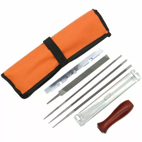 Aiguiseur De Chaîne Kit D'aiguiseur De Tronçonneuse Pour TronçonneuseEnsemble De Sac De Lime Pour Tronçonneuse Lime Pour Tronçonneuse Manche En Bois Ensemble De Lime à Chaîne De Meulage -Macaron 4 Aiguiseur De Chaîne Kit D'aiguiseur De Tronçonneuse Pour TronçonneuseEnsemble De Sac De Lime Pour Tronçonneuse Lime Pour Tronçonneuse Manche En Bois Ensemble De Lime à Chaîne De Meulage -Macaron – Image 2