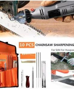 DONTODENT Kit D'Affûtage Universel Portable Pour Tronçonneuse,Ensemble De 10 Limes Pour Tronçonneuse