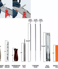 DONTODENT Kit D'Affûtage Universel Portable Pour Tronçonneuse,Ensemble De 10 Limes Pour Tronçonneuse -Tronçonneuse et accessoire Soldes 2022 56132073 4
