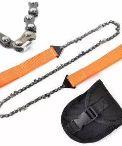 AIDUCHO Scie à Chaîne De Poche En Plein Air Outil De Jardin 33 Dent 24 Pouces Portables Camping Portable Survivant Fil De Scie à Glissière à La Main Outil De Camping Outil De Survie Scie à Glissière Manuelle En Acier Au Manganèse