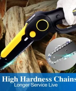 Scie à Chaîne électroportative Sans Fil Sans Brosse 6 Pouces Mini Tronçonneuse Onevan - Jaune - Pour La Coupe Du Bois Pour Makita 18V Batterie - Sans Batterie -Tronçonneuse et accessoire Soldes 2022 57334197 3