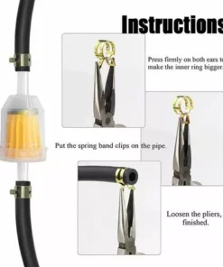 MACARON Kit Ligne De Carburant, Tuyau De Conduite De Carburant De Longueur 3M Diamètre Intérieur De 5mm Avec Filtre à Essence 4 Pièces 8 Mm Et Pinces De Tuyau 10 Pièces,LO-Ron -Tronçonneuse et accessoire Soldes 2022 58064909 5