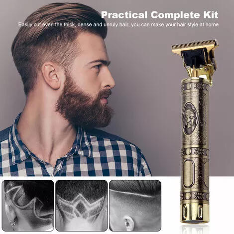 LIFCAUSAL Tondeuse à Cheveux électrique Rétro Rechargeable Coupe-cheveux Sans Fil à Usage Domestique Ensemble De Coupe De Cheveux Lavable Avec 4 Peignes De Positionnement, Type 1, Avec Batterie 6 LIFCAUSAL Tondeuse à Cheveux électrique Rétro Rechargeable Coupe-cheveux Sans Fil à Usage Domestique Ensemble De Coupe De Cheveux Lavable Avec 4 Peignes De Positionnement, Type 1, Avec Batterie – Image 4
