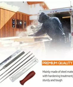 TANCYCO Kit De 8 Limes Pour Aiguiseur De Tronçonneuse Outil à Main Pour Affûter Une Scie à Chaîne électrique Comprend Une Lime Ronde De 5/32 3/16 7/32 Pouces, Une Lime Plate, Un Manche En Bois, Un Guide De Classement, Une Jauge De Profondeur, Une Pochette -Tronçonneuse et accessoire Soldes 2022 58259123 5