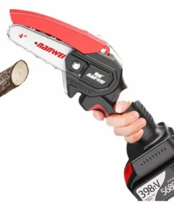 GRID COOL Mini Tronçonneuse Portative Sans Fil,scie à Chaîne électrique Rechargeable De 4 Poucessécateur Portatif à Une Main