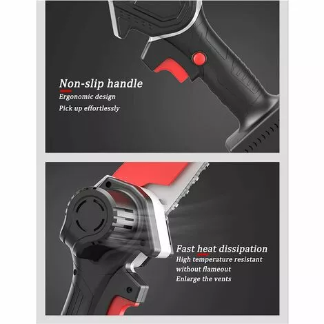 GRID COOL Mini Tronçonneuse Portative Sans Fil,scie à Chaîne électrique Rechargeable De 4 Poucessécateur Portatif à Une Main 6 GRID COOL Mini Tronçonneuse Portative Sans Fil,scie à Chaîne électrique Rechargeable De 4 Poucessécateur Portatif à Une Main – Image 4