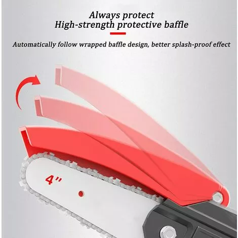 GRID COOL Mini Tronçonneuse Portative Sans Fil,scie à Chaîne électrique Rechargeable De 4 Poucessécateur Portatif à Une Main 7 GRID COOL Mini Tronçonneuse Portative Sans Fil,scie à Chaîne électrique Rechargeable De 4 Poucessécateur Portatif à Une Main – Image 5