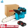 ONEVAN Tronçonneuse à Batterie 10” 18V - Scie à Chaîne Tronçonneuse électrique Sans Fil Brushless Moteur - Convient Pour Makita 18V Batterie - Avec 2*batterie 2 ONEVAN Tronçonneuse à Batterie 10” 18V - Scie à Chaîne Tronçonneuse électrique Sans Fil Brushless Moteur - Convient Pour Makita 18V Batterie - Avec 2*batterie -Tronçonneuse et accessoire Soldes 2022 58659270 1