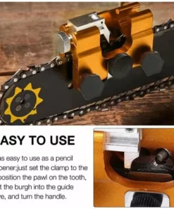 GALOZZOIT Affûteuse De Chaîne De Tronçonneuse, Aiguiseur De Chaîne De Tronçonneuse à Manivelle, Dispositif De Meulage Daffûteur, Outil DAffûtage Pour Tronçonneuse Bûcheron Et Jardinier -Tronçonneuse et accessoire Soldes 2022 58883581 3