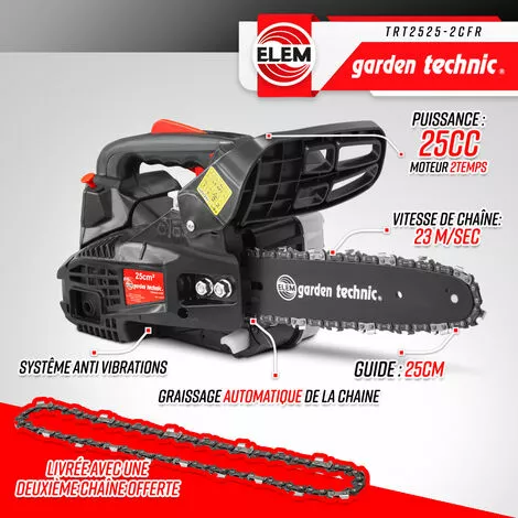 ELEM GARDEN TECHNIC Elagueuse Thermique 25cc - Guide 25cm - Elem Garden 4 ELEM GARDEN TECHNIC Elagueuse Thermique 25cc - Guide 25cm - Elem Garden – Image 2