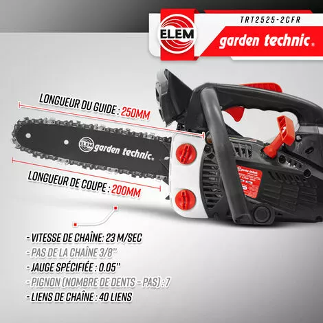 ELEM GARDEN TECHNIC Elagueuse Thermique 25cc - Guide 25cm - Elem Garden 5 ELEM GARDEN TECHNIC Elagueuse Thermique 25cc - Guide 25cm - Elem Garden – Image 3