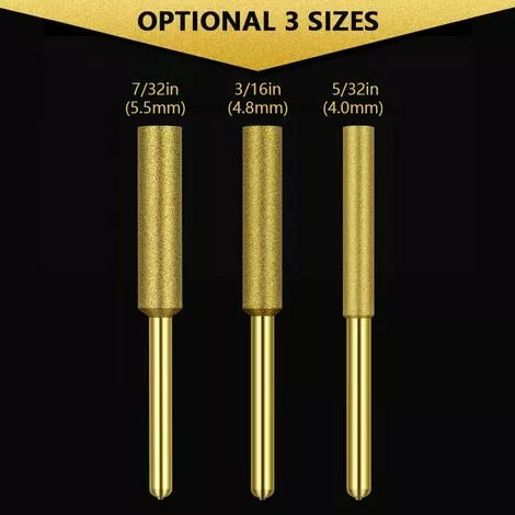 GroupM 12 Pièces Pierre Lime Tronçonneuse Gravure Accessoire De Chaîne D'affûtage (or 4 Mm) 4 GroupM 12 Pièces Pierre Lime Tronçonneuse Gravure Accessoire De Chaîne D'affûtage (or 4 Mm) – Image 2