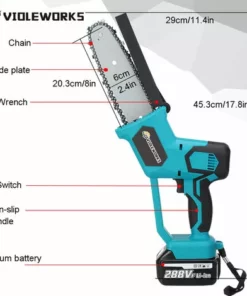 JMAX 288V Tronçonneuse à Batterie Sans Fil Avec 2*batteries Portable Scie à Chaine Électrique Jardin Logging 11 JMAX 288V Tronçonneuse à Batterie Sans Fil Avec 2*batteries Portable Scie à Chaine Électrique Jardin Logging -Tronçonneuse et accessoire Soldes 2022 59760383 5