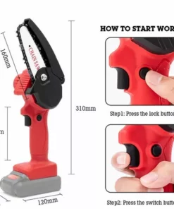 LIFCAUSAL Tronçonneuse Sans Fil Rechargeable Portable Pour L'élagage Des Arbres De Coupe De Bois (noir-sans Batterie) -Tronçonneuse et accessoire Soldes 2022 59796815 5