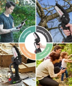 TOLARE Tronçonneuse à Batterie, 21V 2 Batterie 2500mAh Batterie, Tronçonneuses Pour La Coupe Du Bois, Les Branches D'arbres -Tronçonneuse et accessoire Soldes 2022 59857259 3