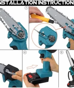 JMAX Tronçonneuse à Batterie 8 Pouces 88VF 2 Batterie Portable Scie Électrique Jardin Logging -Tronçonneuse et accessoire Soldes 2022 59920358 5