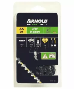 Arnold Chaîne De Tronçonneuse 3/8", 1,3 mm - 52 Maillons D’entraîneurs - Gouges Demi-rondes