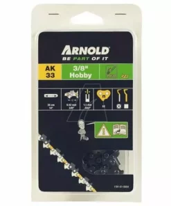 Arnold Chaîne De Tronçonneuse 3/8", 1,1 Mm - 52 Maillons D’entraineurs - Gouges Demi-rondes