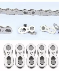 STARLIGHT Maillon De Chaîne De Vélo 8 Vitesses Maillon De Chaîne De Vélo Maillon Manquant Maillon De Chaîne De Vélo 5 Paires Réutilisable En Acier Argenté Connecteur De Chaîne De Vélo Accessoire De Vélo Pour Chaîne 6, 7, 8 Vitesses, Argent,STAR.L