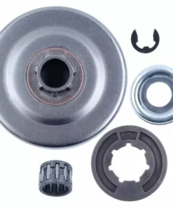 AOUGO Tambour D'embrayage P7Jante De Pignon Pour STIHL MS170 MS180 MS250 MS251 017 018 021 02 Tronçonneuse Remplacement Pièces Avec Roulement à Aiguilles Rondelle E-Clip 9512 933 2260