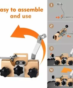 JOORRT Kit D'affûtage De Tronçonneuse, Kit D'affûtage Rapide Portable Avec 3 Têtes D'affûtage, Affûteur De Chaîne -Tronçonneuse et accessoire Soldes 2022 60667890 4