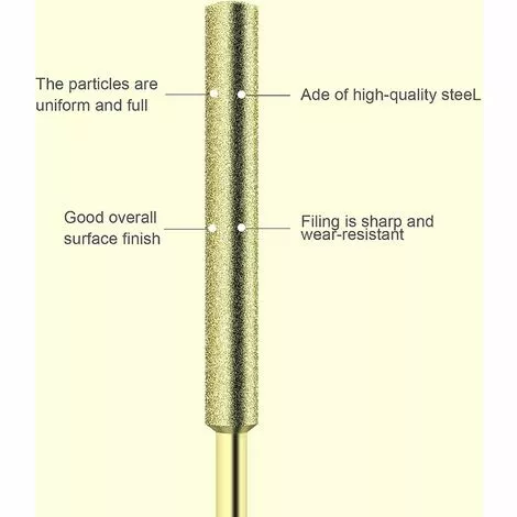JOORRT 18 Pièces Diamant Tronçonneuse Aiguiseur Burr Pierre Outil D'affûtage-4mm, 4.8mm 5.5mm (Or) 4 JOORRT 18 Pièces Diamant Tronçonneuse Aiguiseur Burr Pierre Outil D'affûtage-4mm, 4.8mm 5.5mm (Or) – Image 2
