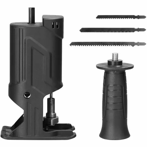 HAPPYSHOPPING Perceuse électrique à Tronçonneuse Accessoires Perceuse électrique à Scie Alternative Scie Sauteuse Universelle Scie Sauteuse électrique Scie Alternative Outil De Conversion Rapide Et Pratique Outil De Coupe Pour Le Travail Du Bois Avec 3 Lames 6 HAPPYSHOPPING Perceuse électrique à Tronçonneuse Accessoires Perceuse électrique à Scie Alternative Scie Sauteuse Universelle Scie Sauteuse électrique Scie Alternative Outil De Conversion Rapide Et Pratique Outil De Coupe Pour Le Travail Du Bois Avec 3 Lames – Image 4