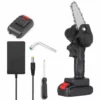 LIFCAUSAL Mini Tronçonneuse 4 Pouces Sans Fil électrique Protable Scie D'élagage 24V Scies à Bois électriques Rechargeables, 2000mAh Sécateur à Une Main Sans Fil Tronçonneuse Pour L'exploitation Forestière De Jardin Branche D'arbre Coupe De Bois, EU PLUG (Black-1 B -Tronçonneuse et accessoire Soldes 2022 60913580 1