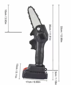 LIFCAUSAL Mini Tronçonneuse 4 Pouces Sans Fil électrique Protable Scie D'élagage 24V Scies à Bois électriques Rechargeables, 2000mAh Sécateur à Une Main Sans Fil Tronçonneuse Pour L'exploitation Forestière De Jardin Branche D'arbre Coupe De Bois, EU PLUG (Black-1 B -Tronçonneuse et accessoire Soldes 2022 60913580 4