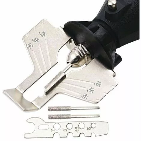 QERSTA Affûteur De Tronçonneuse - Kit D'affûtage De Tronçonneuse, Affûteur électrique, Affûteur Dentelé, Ensemble D'accessoires De Polissage, Perceuse à Chaîne 4 QERSTA Affûteur De Tronçonneuse - Kit D'affûtage De Tronçonneuse, Affûteur électrique, Affûteur Dentelé, Ensemble D'accessoires De Polissage, Perceuse à Chaîne – Image 2