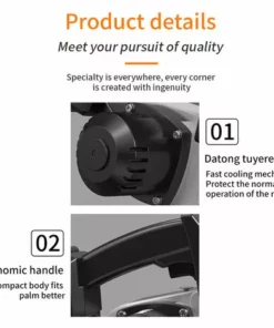 SUPERSELLER Scie à Chaîne Sans Fil Sans Balais 21 V Avec Chargeur Rapide De Batterie 2 X 4 Ah Inclus Kit De Scie D'élagage électrique Portable 25,4 Cm Avec Boîte De Transport Pour Abattage D'arbres Et Coupe De Bois De Chauffage -Tronçonneuse et accessoire Soldes 2022 61469352 5