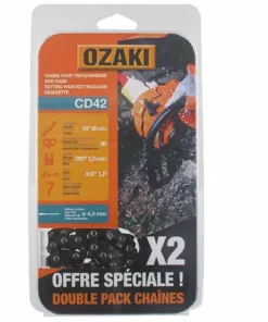 UNIVERSEL Lot De Deux Chaînes De Tronçonneuse Semi Carrée 3/8"LP 050 (1,3mm) 56 Entraîneurs