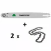 TIMBERPRO Kit Chaine Guide 60 Cm, 24 Pouces + 2 Chaines 94 Maillons Pour Tronçonneuse -Tronçonneuse et accessoire Soldes 2022 62331253 1