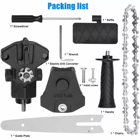 SUPERSELLER Perceuse électrique De 6 Pouces Modifiée à L'accessoire D'outil De Tronçonneuse électrique Accessoire De Tronçonneuse électrique Ensemble D'outils De Modification Pratique Outil De Coupe Du Bois 4 SUPERSELLER Perceuse électrique De 6 Pouces Modifiée à L'accessoire D'outil De Tronçonneuse électrique Accessoire De Tronçonneuse électrique Ensemble D'outils De Modification Pratique Outil De Coupe Du Bois – Image 2